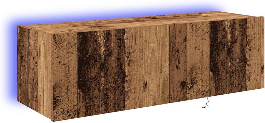VidaXL TV Wandkast Oude Hout Bewerkt Hout 100 x 35 x 31 cm Opslag
