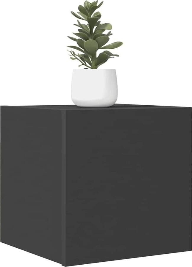 VidaXL Tv-wandmeubel 30 5x30x30 cm grijs Televisiescherm Kast Tv Kast Tv Stand Houten Tv Kast Grijze Tv Kast Muurkast - Foto 2