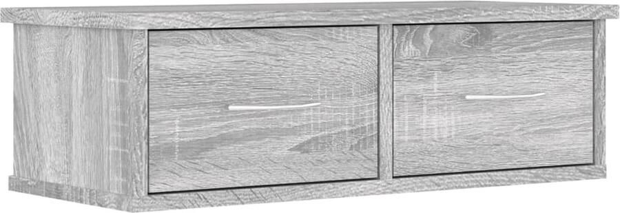 VidaXL Tv-wandmeubel 60 cm Grijs Sonoma Eiken Tv Wandkast Zwevende Tv Kast Tv Meubel Grijze Tv Kast Houten Tv Kast