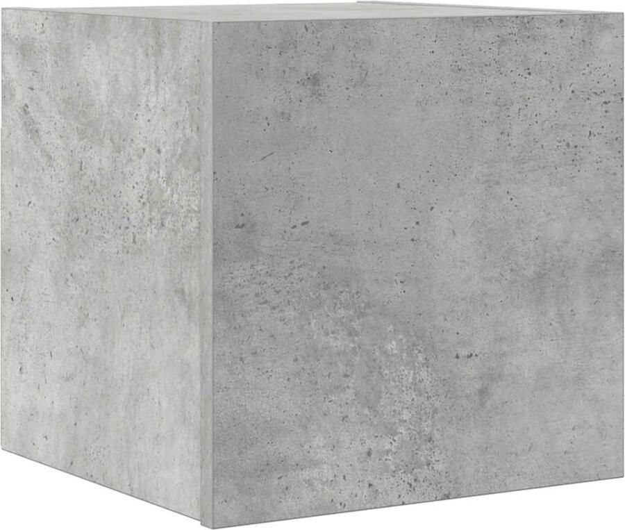 VidaXL Tv-wandmeubel Betongrijs 30 5x30x30 cm Tv Kast Tv Stand Televisiescherm Media Kast Salon Meubilair Houten Kast Grijze Kast Wandmontage