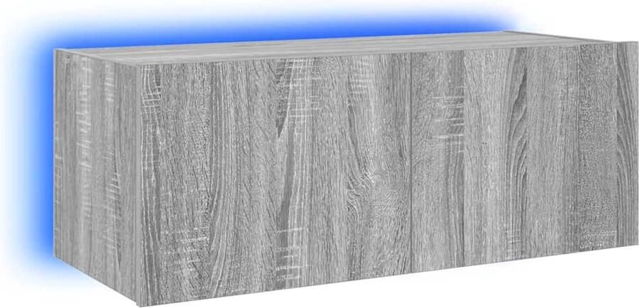 VidaXL -Tv-wandmeubel-met-LED-verlichting-80x35x31-cm-grijs-sonoma - Foto 3