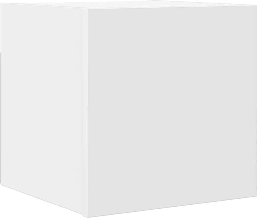 The Living Store Slaapkaastje Wit 30.5 x 30 x 30 cm Wandmontage Tijdschriftvak Linkse Rechtse Deur Slaapkamermeubel Nachtkastje Wandkast Houten Meubilair Witte Meubels - Foto 5