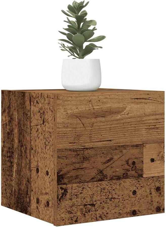 VidaXL Tv-wandmeubelen 2 stuks Oud Houtkleurig Tv Wandmontage Tv Meubel Televisie Kast Houten Tv Stand Vintage Tv Meubilair