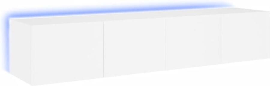 VidaXL -Tv-wandmeubels-met-LED-verlichting-2-st-80x35x31-cm-wit - Foto 4