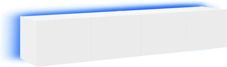 VidaXL -Tv-wandmeubels-met-LED-verlichting-2-st-80x35x31-cm-wit - Foto 3