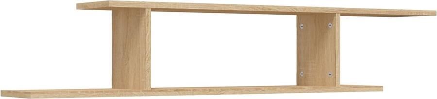 VidaXL Tv-wandschap 125 cm Sonoma eiken Hout Tv-wandmontage Tv-kast Salontafel Woonkamerdecoratie Houten Meubels