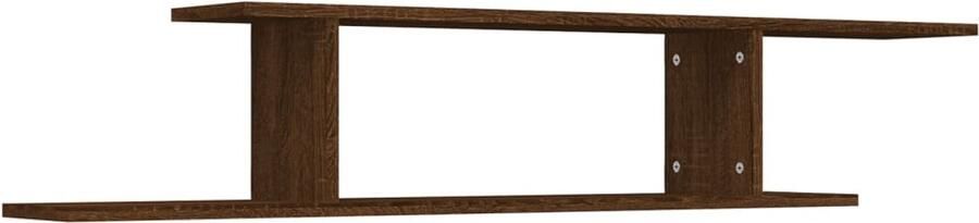 VidaXL Tv-wandschap 125x18x23 cm Bruin eikenkleur Tv-wandschap Wandenplank Houten Tv-standaard Salontafel Woonaccessoires