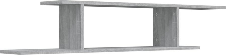 VidaXL Tv-wandschap 125x18x23 cm Grijs Sonoma Eiken TV-wandplank Houten Wandplank Salontafel Woonkamerdecoratie Grijze Meubels
