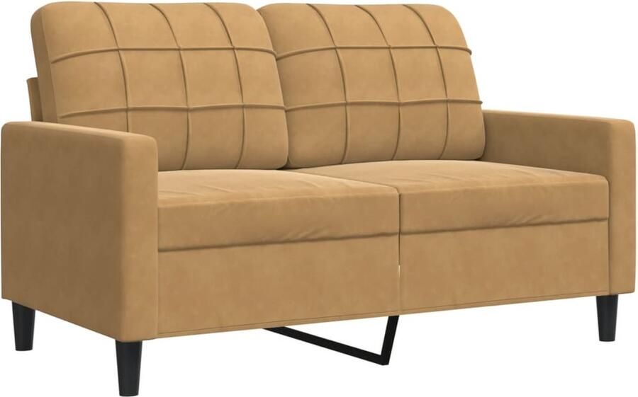 VidaXL Tweezitsbank 120 cm fluweel bruin