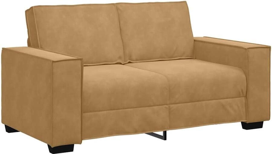 VidaXL Tweezitsbank 120 cm fluweel bruin