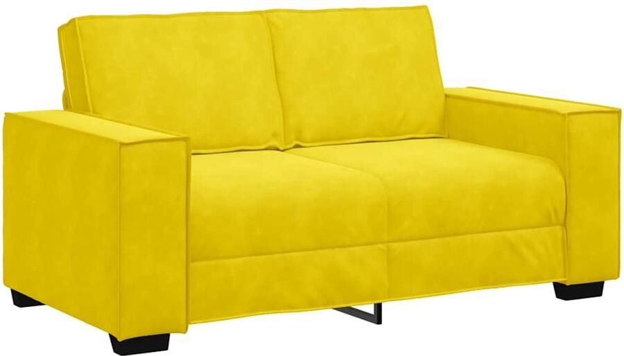 VidaXL -Tweezitsbank-120-cm-fluweel-geel - Foto 5