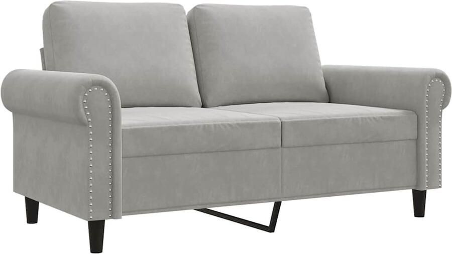 Vida XL Tweezitsbank 120 cm fluweel lichtgrijs SKU: 359519 - Foto 6