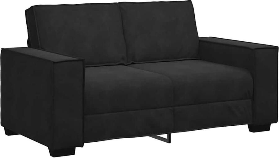 VidaXL Tweezitsbank 120 cm fluweel zwart