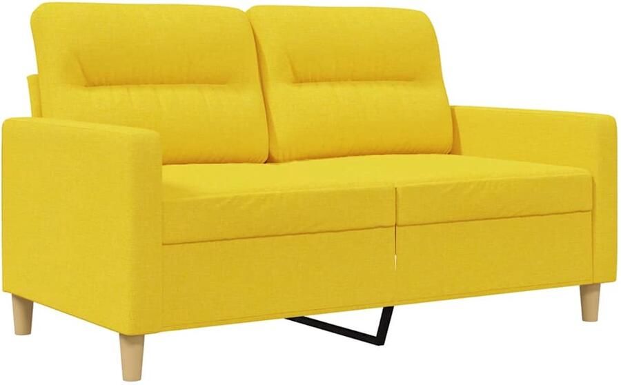VidaXL -Tweezitsbank-120-cm-stof-lichtgeel - Foto 7
