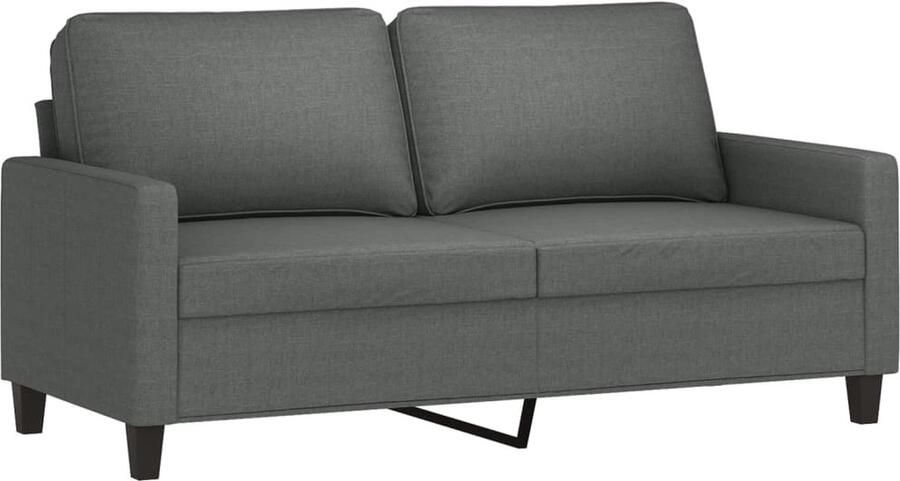 VidaXL Tweezitsbank 140 cm Donkergrijs Stof Tweezitsbank Donkere Meubels Banks Kopen Lounge Stoffen Bank Relaxstoel Zitzitting