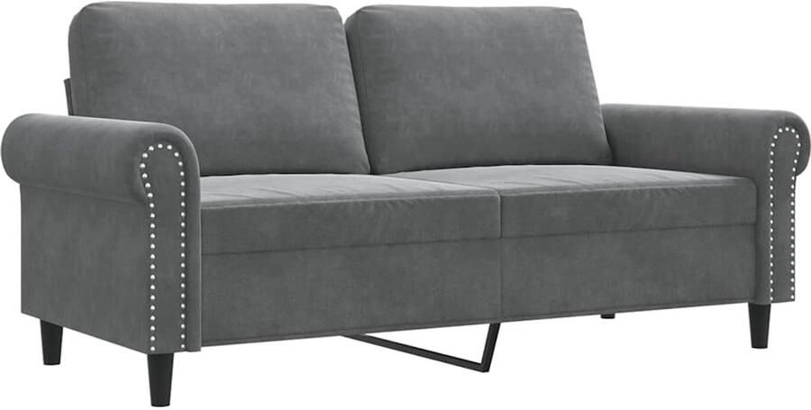 Vida XL vidaXL Tweezitsbank 140 cm fluweel donkergrijs-VXL-359304 - Foto 5