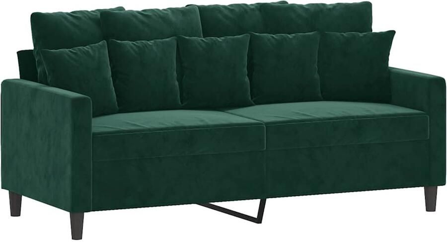 Vida XL vidaXL Tweezitsbank 140 cm fluweel donkergroen-VXL-359305 - Foto 2