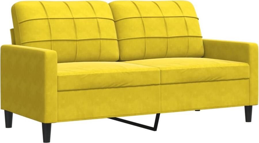 VidaXL Tweezitsbank 140 cm fluweel geel