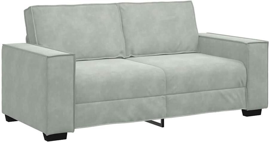 VidaXL Tweezitsbank 140 cm fluweel lichtgrijs