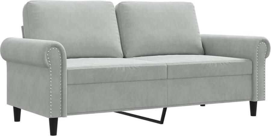 Vida XL vidaXL Tweezitsbank 140 cm fluweel lichtgrijs-VXL-359529 - Foto 2