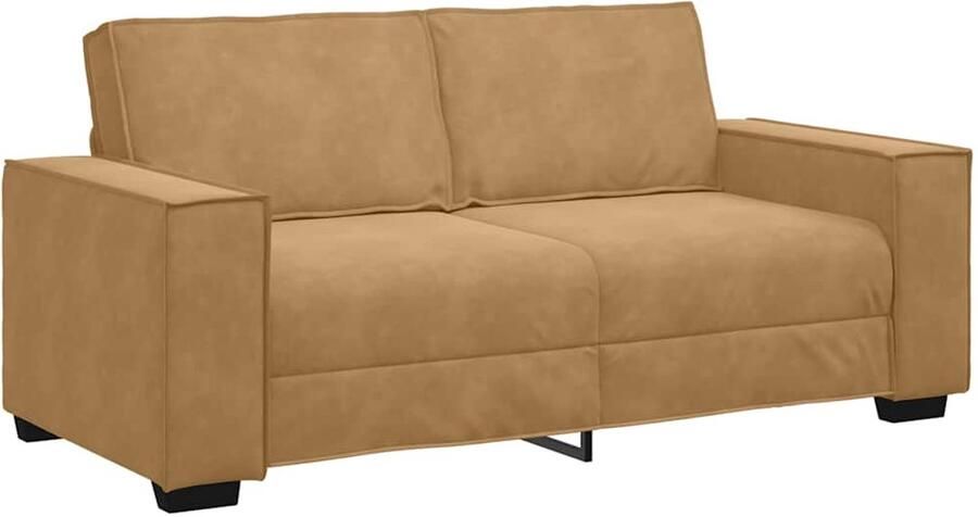 VidaXL Tweezitsbank 140 cm stof bruin