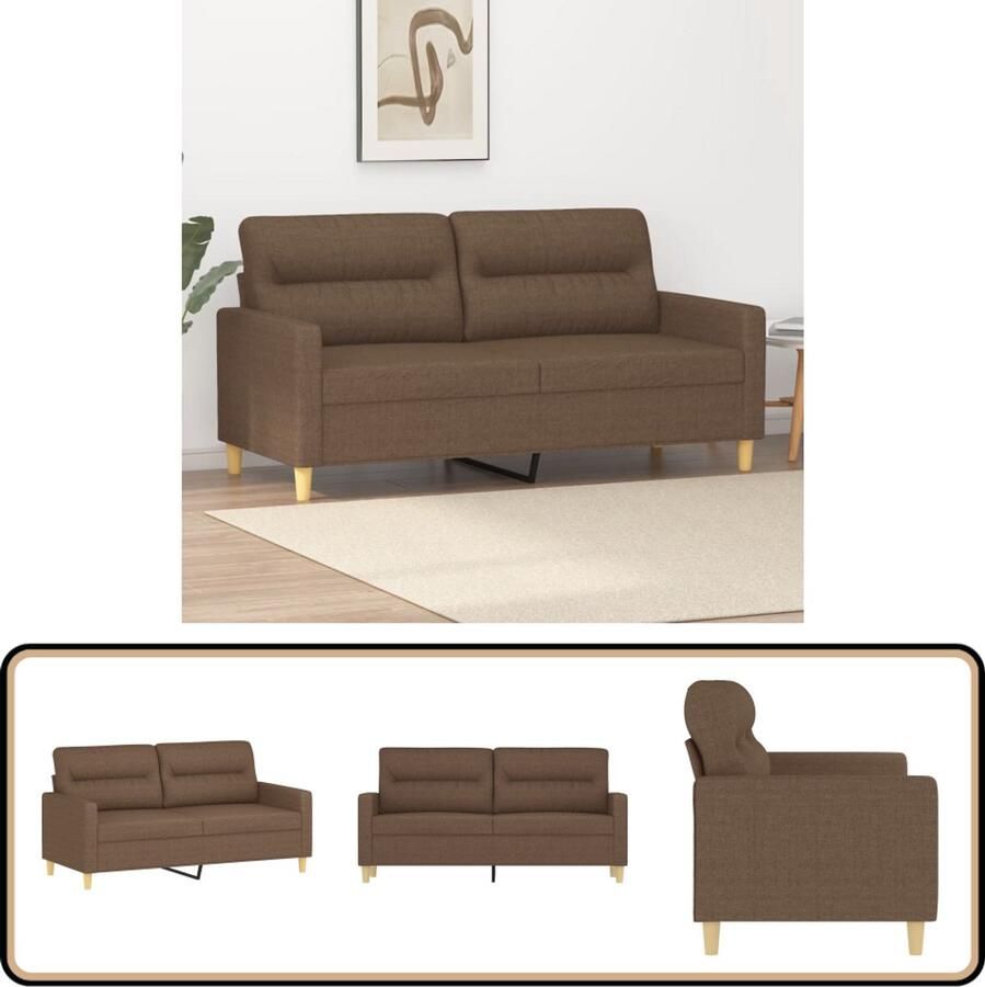 VidaXL Tweezitsbank 140 cm Stof Bruin Tweezitsbank Bruine Bank Bankstellen Salon Meubilair Comfort Bank Stijlvolle Bank Luxe Bank Lederlook Bank Ruime Bank Kleine Bank Budgetvriendelijke Bank Online Bank Kopen