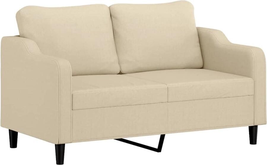 Vida XL vidaXL Tweezitsbank 140 cm stof crÃ¨mekleurig-VXL-359093 - Foto 3