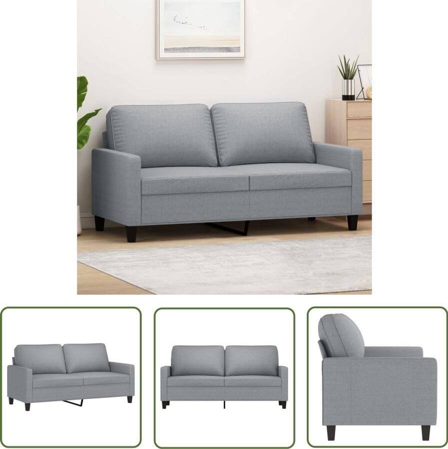 VidaXL Tweezitsbank 140 cm Stof Lichtgrijs Tweezitsbank Sofa Bankstellen Grijs Sofa Lichtgrijs Meubilair Lounge Bank Living Room Furniture Comfort Bank Stijlvolle Bank Budget Vriendelijke Bank