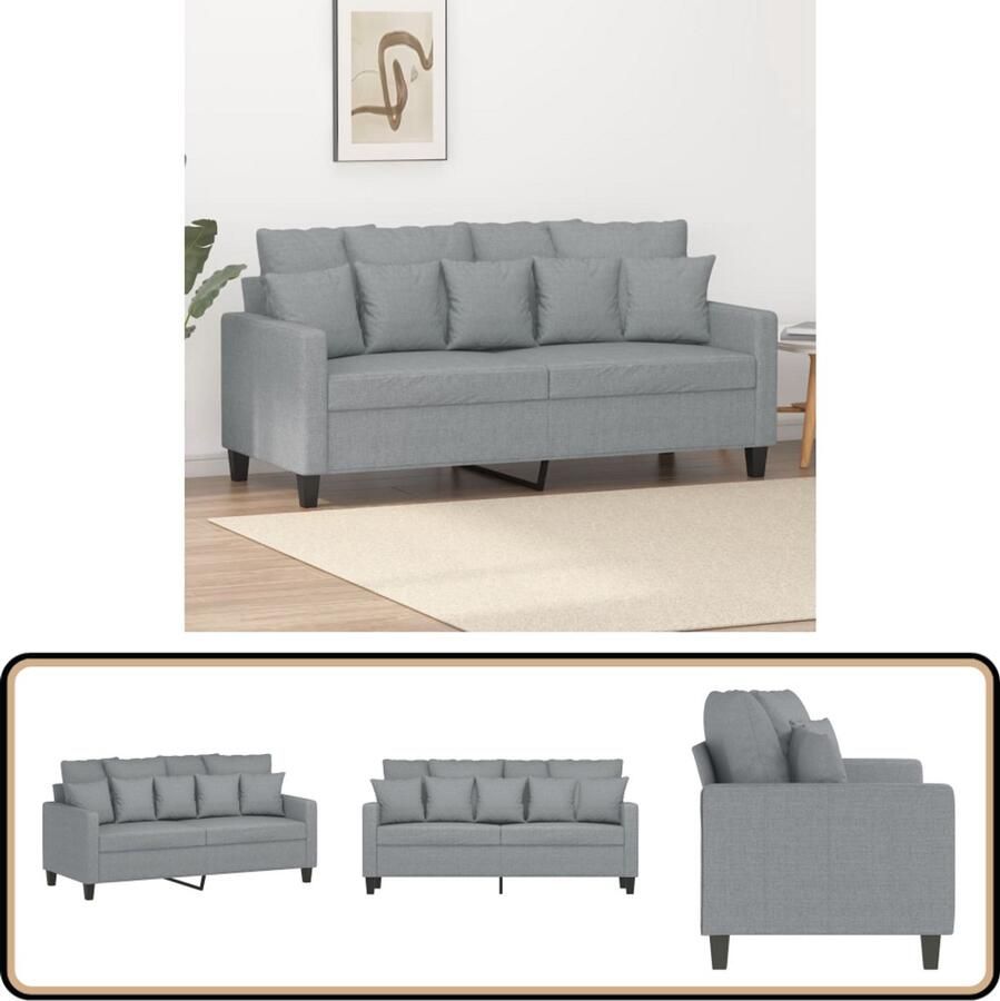 VidaXL Tweezitsbank 140 cm Stoffen bank Lichtgrijs Tweezitsbank Sofa Bankstellen Grijs Sofa Lounge Meubilair Living Room Furniture Comfort Bank Stijlvolle Bank Budgetvriendelijke Bank 2 Persoons Bank