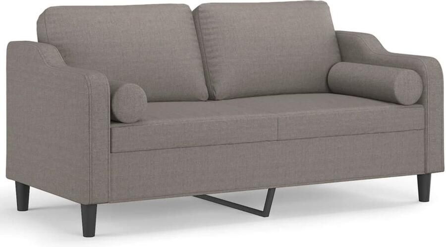 The Living Store 2-zitsbank Taupe Comfortabele zitervaring met duurzame stof Tweezitsbank Sofa Lounge Meubilair Stoffen Sofa Taupe Sofa - Foto 2