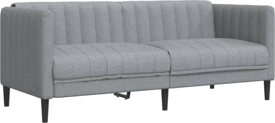 The Living Store Bank 2-zitsbank 176 x 76.5 x 74.5 cm Lichtgrijs Duurzame stof Tweezitsbank Sofa Banks Kopen Grijs Sofa Stoffen Bank - Foto 2