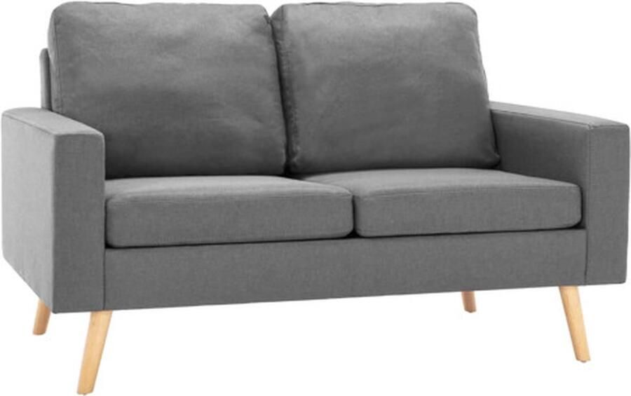 Vida XL Tweezitsbank stof lichtgrijs SKU: 288703 - Foto 3
