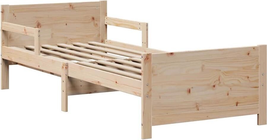 VidaXL Uitzetbare Bedbodem voor Kinderen Bruin 80 x 130 165 200 cm