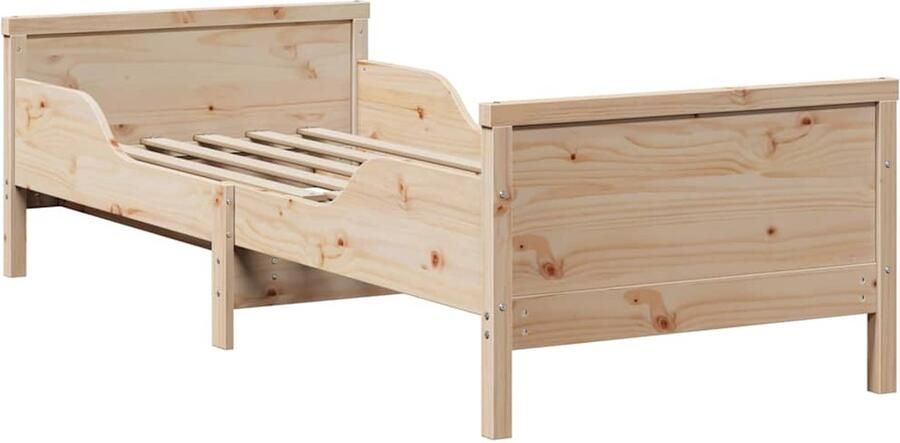 VidaXL Uitzetbare Bedbodem voor Kinderen Bruin 80 x 130 165 200 cm - Foto 2