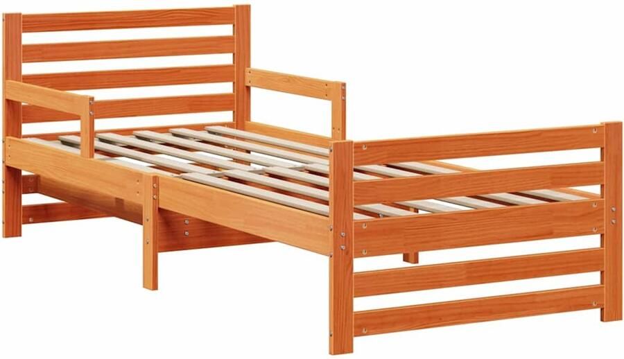 VidaXL Uitzetbare Bedbodem voor Kinderen Wasbruin 80 x 130 165 200 cm