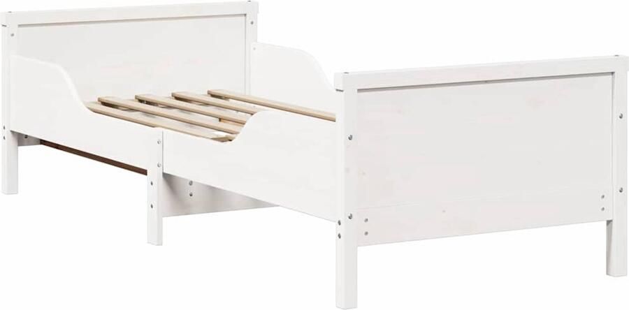 VidaXL Uitzetbare Bedbodem voor Kinderen Wit 80 x 130 165 200 cm