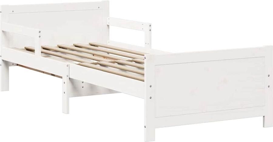 VidaXL Uitzetbare Bedbodem voor Kinderen Wit 80 x 130 165 200 cm