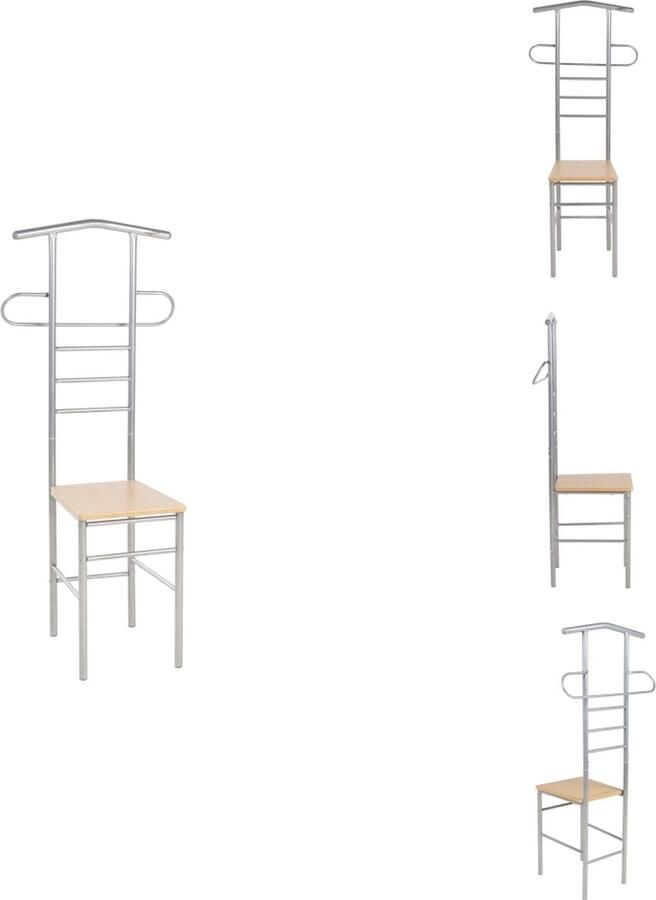VidaXL Valet Kruk Valet Stoel Dressboys 2 st metaal
