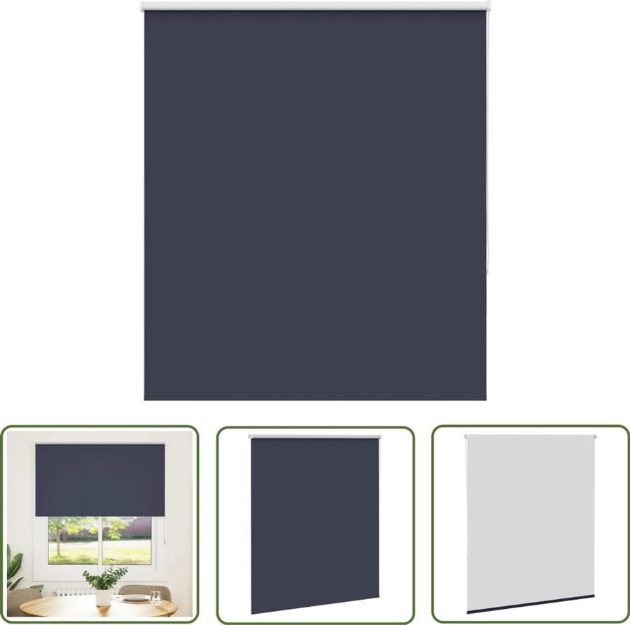 VidaXL Rolgordijn verduisterend 120x150 cm stofbreedte 116 6 cm blauw Rolgordijnen Verduisterend Gordijn Rolgordijn Blauw Decoratief Gordijn Kamerscherm