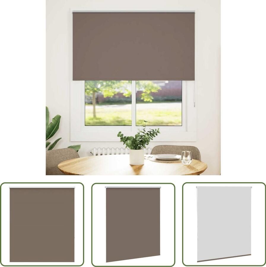 The Living Store Rolgordijn verduisterend koffie 120x130 cm stofbreedte 116 6 cm Rolgordijnen Verduisterend Gordijn Kamerscherm Woonaccessoire Koffiekleurig