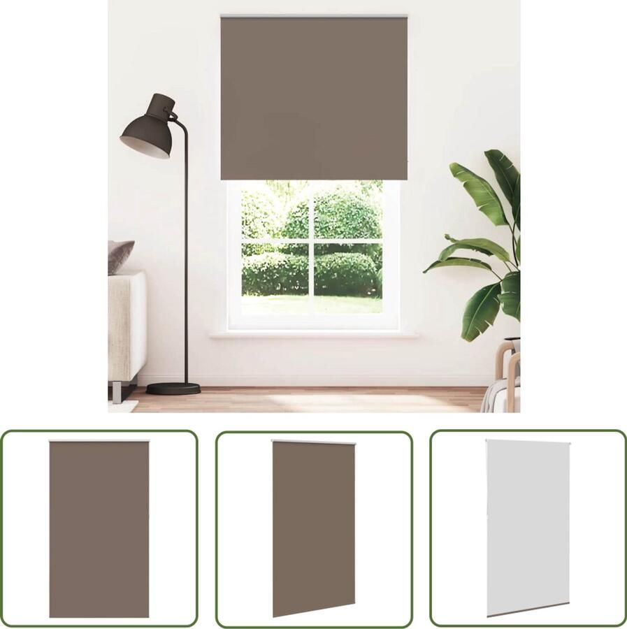 The Living Store Rolgordijn verduisterend koffie 135x230 cm stofbreedte 131 6 cm Rolgordijnen Verduisterend Gordijn Kamerscherm Privacy Gordijn Licht Regulering