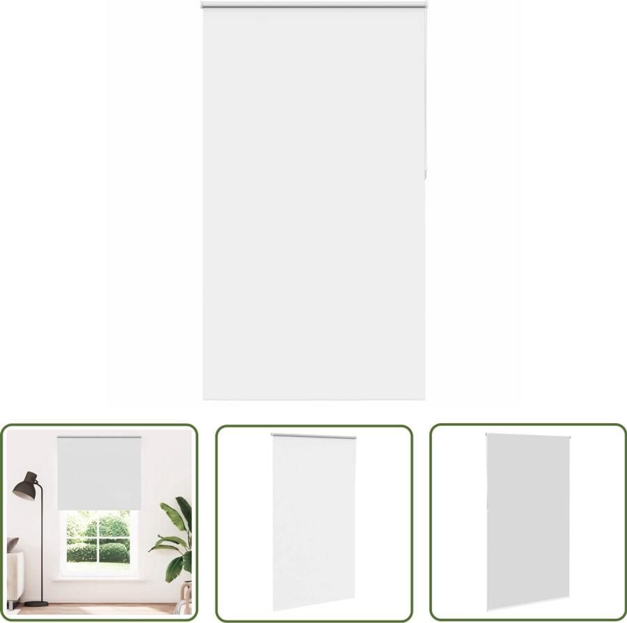 VidaXL Verduisterend Rolgordijn 130x210 cm Wit Rolgordijn Verduisterend Gordijn Kamerscherm Woonaccessoire Raamdecoratie