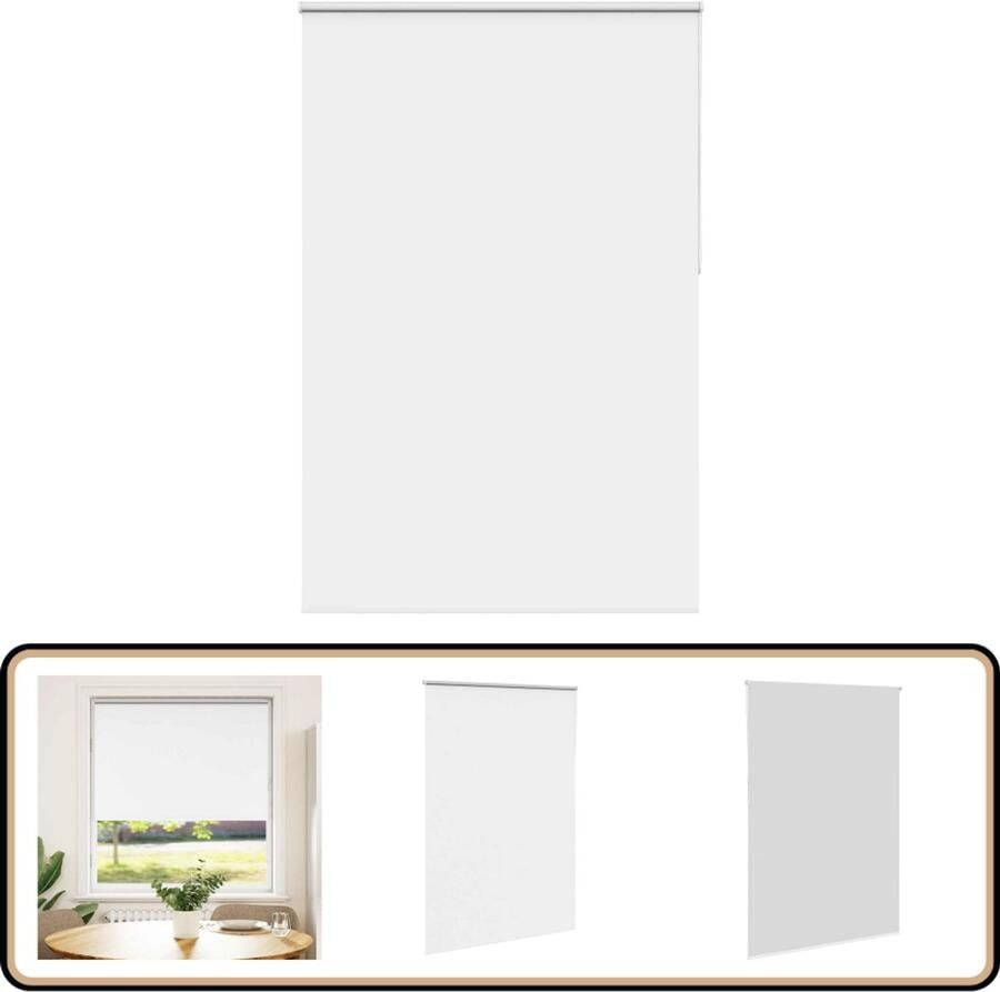 VidaXL Verduisterend Rolgordijn 160x230 cm Wit Rolgordijn Verduisterend Gordijn Kamerscherm Privacy Screen Lichtwering