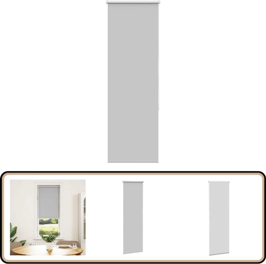 VidaXL Verduisterend Rolgordijn 50x130 cm Lichtgrijs Rolgordijnen Verduisterend Gordijn Licht Grijs Privacy Kamerscherm