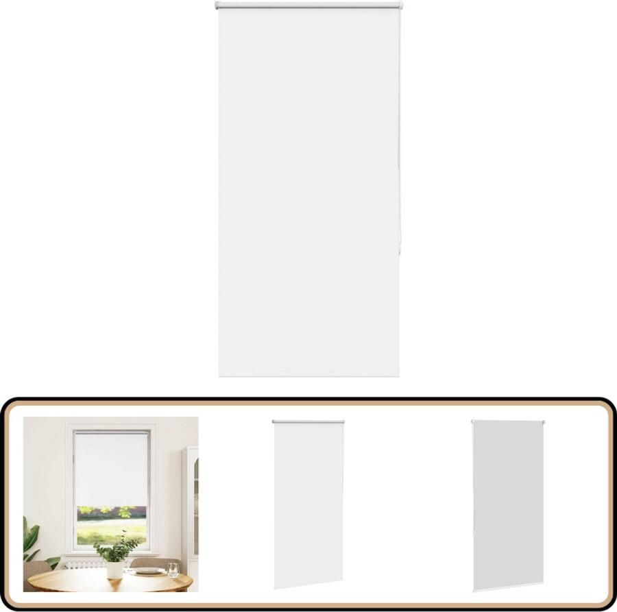 VidaXL Verduisterend Rolgordijn 65x130 cm Wit Rolgordijn Verduisterend Privacy Lichtregeling Kamerscherm