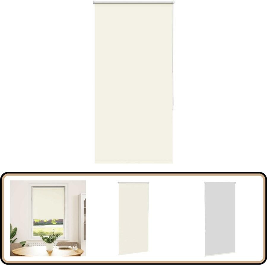 VidaXL Verduisterend Rolgordijn 65x150 cm Gebroken Wit Rolgordijnen Privacy Gordijnen Verduisterend Gordijn Kamerscherm Woonkamer Decoratie