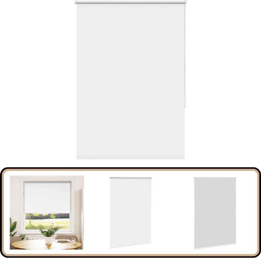 VidaXL Verduisterend Rolgordijn 90x130cm Wit Rolgordijn Verduisterend Gordijn Kamerscherm Slaapkamer Decoratie Woonkamer Decoratie