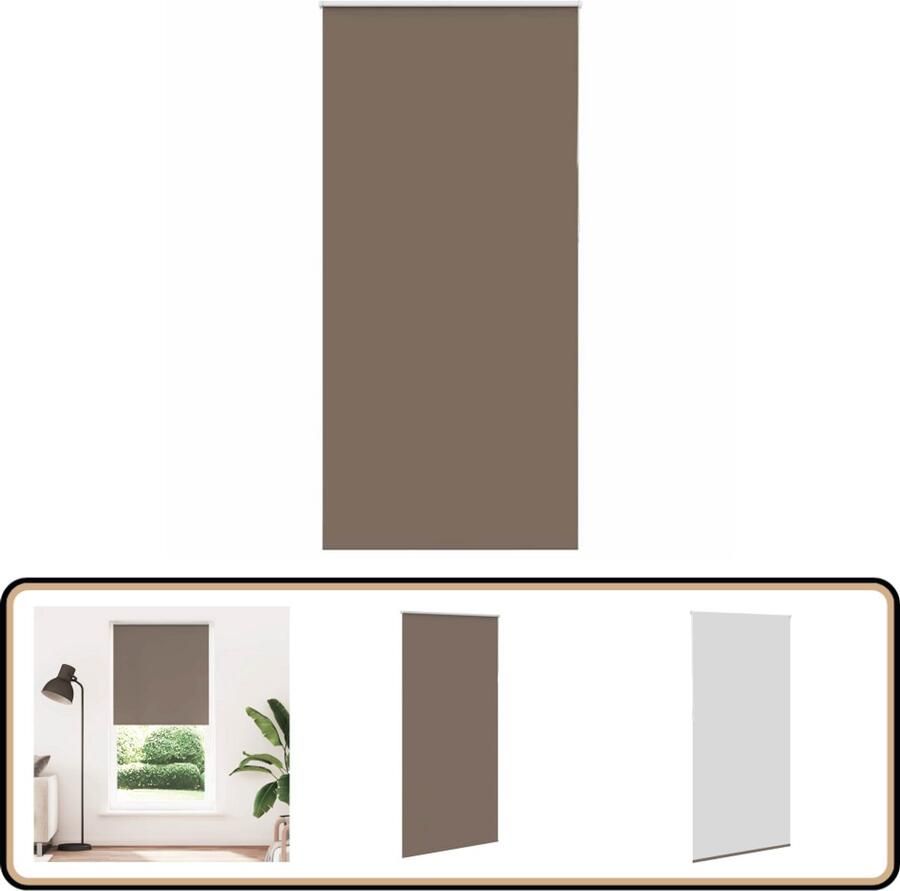 VidaXL Verduisterend Rolgordijn 95x210 cm Koffie Rolgordijn Verduisterend Gordijn Kamerscherm Privacy Lichtregeling