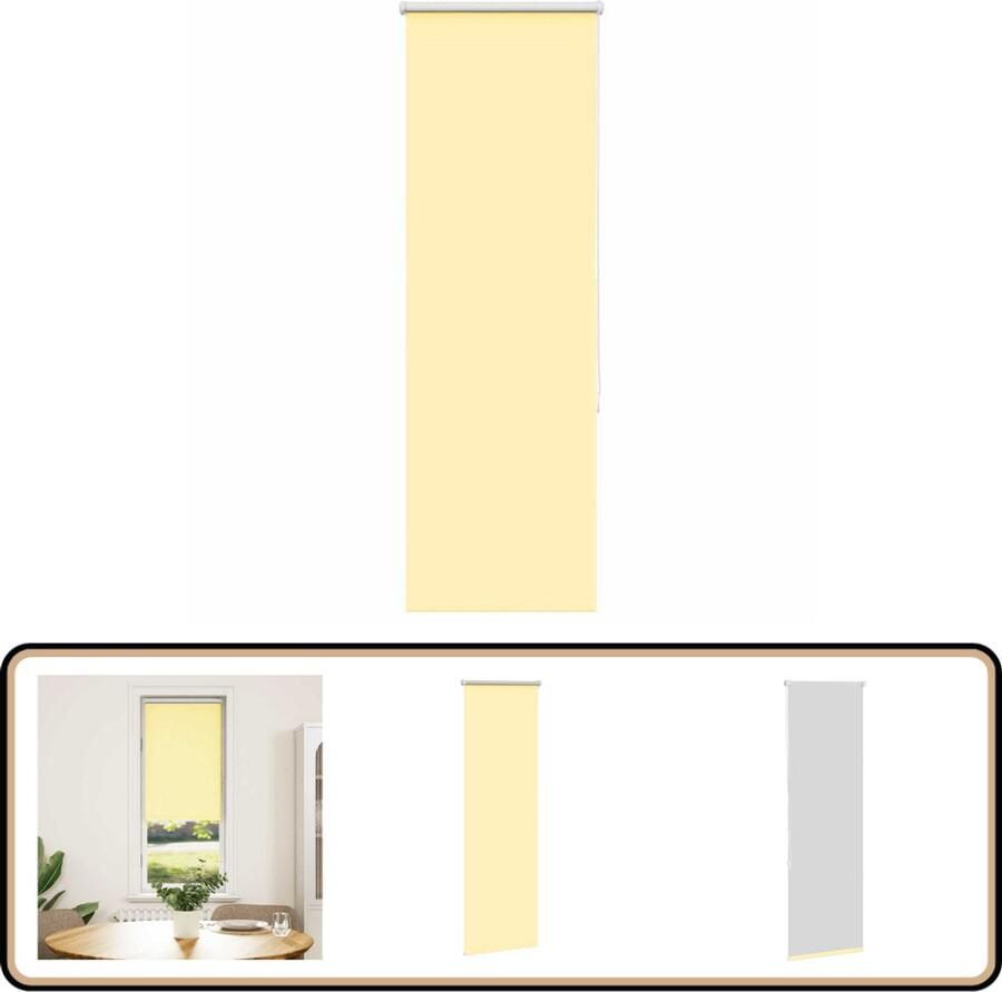 VidaXL Verduisterend Rolgordijn Geel 55x130 cm Rolgordijnen Gordijnen Verduisteringsgordijnen Privacy Gordijnen Kamerscherm