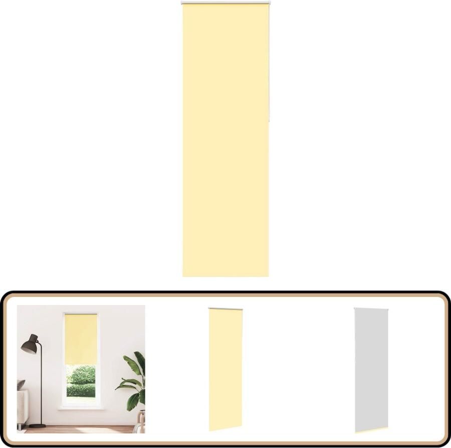 VidaXL Verduisterend Rolgordijn Geel 65x210 cm Rolgordijnen Verduisterend Gordijn Kamerscherm Privacy Screen Licht Regulering